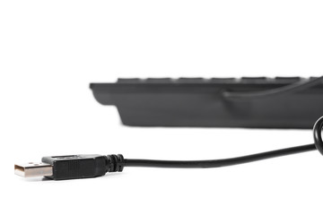 Close up view of a USB cable