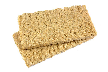 Crispbread isolated on white background.
