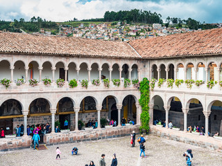 The center of the Qorikancha temple