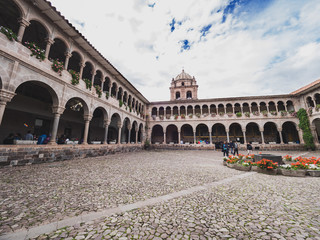The center of the Qorikancha temple