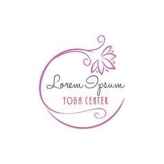 Lotus Flower Yoga Beauty Center Logo, Icon, Sign Vector Design