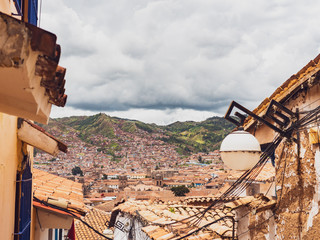 View of the Cusco city from the San Blas neighborhood
