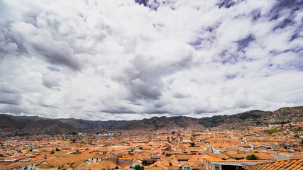 View of the Cusco city from the San Blas neighborhood