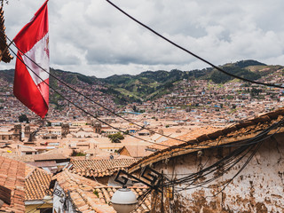 View of the Cusco city from the San Blas neighborhood