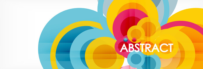 Overlapping circles design background