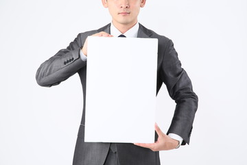 ボードを持つビジネスマン