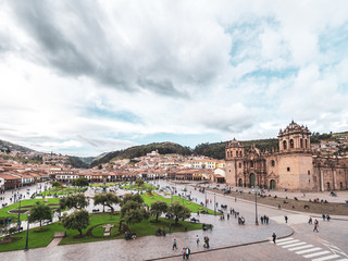 Fototapeta na wymiar The Cusco Plaza de Armas