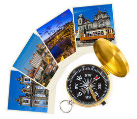 Porto Portugal travel images (my photos) and compass