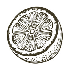 Orange Slice, icon illustration isolated on white background.