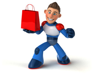 Super modern superhero - 3D Illustration