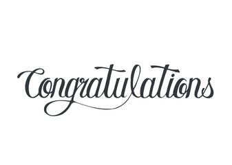 Congratulations word typography design illustration