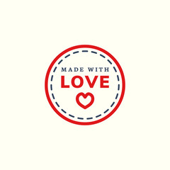 Made with love icon illustration