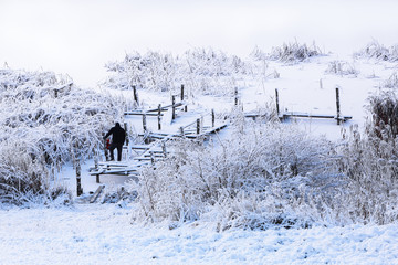 zima nad jeziorem Kielarskim © Janusz Lipiński