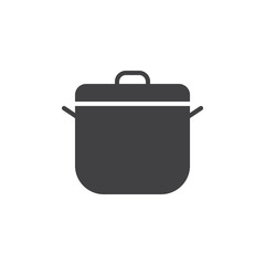 Saucepan vector icon. filled flat sign for mobile concept and web design. Kitchen pot simple solid icon. Symbol, logo illustration. Pixel perfect vector graphics