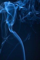 Fototapeta premium Abstract blue smoke swirls