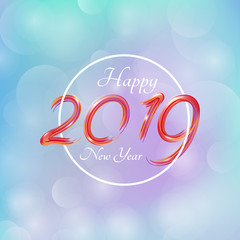Obraz na płótnie Canvas Happy New Year 2019