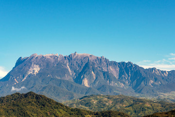 Mount Kinabalu national park scenery in Kundasang, Sabah Borneo, Malaysia.