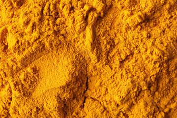 Turmeric powder, closeup