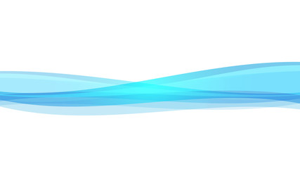 The Abstract vector image  Blue wave on white background.