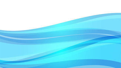 The Abstract vector image  Blue wave on white background.