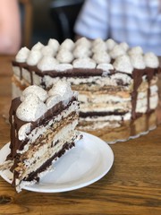 cake with whipped cream