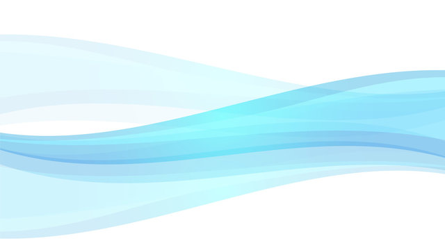 The Abstract vector image  Blue wave on white background.