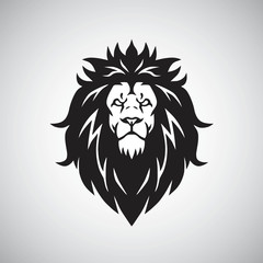 Fototapeta na wymiar Lion Head Logo Vector Mascot Illustration Icon