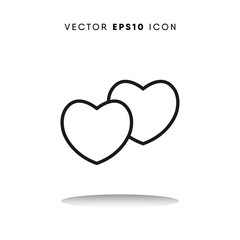 Hearts valentines day vector icon