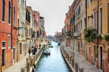 Fototapeta na wymiar Venice cityscape, water canals
