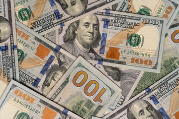 Close-up of scattered bills