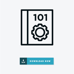 Fototapeta premium Manual vector icon