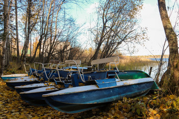 Obraz premium Late autumn. No more funny walks... End of navigation.