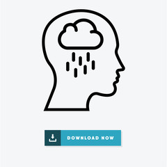 Negativity vector icon