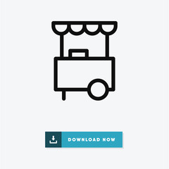 Food stall vector icon
