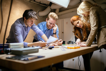 Obraz premium Group of designer working on project