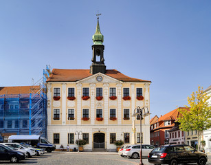Europa, Deutschland, Sachsen, Landkreis Bautzen, Radeberg, Marktplatz, Rathaus,