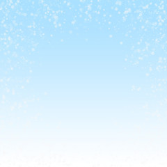 Beautiful snowfall Christmas background. Subtle fl