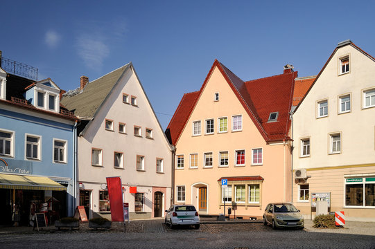 Europa, Deutschland, Sachsen, Landkreis Bautzen, Pulsnitz, Ziegenbalgplatz