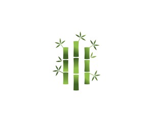 Fototapeta na wymiar Bamboo logo vector icon illustration design 