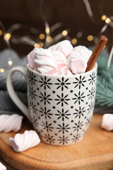 Cup with marshmallows