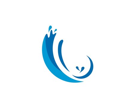 Water splash logo vector icon illustration design 
