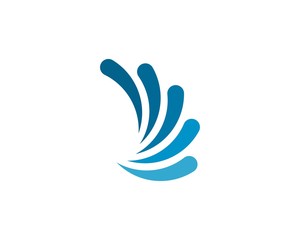 Fototapeta premium Water splash logo vector icon illustration design 