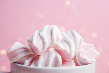 Cup with marshmallows