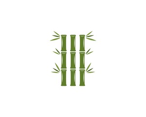 Fototapeta na wymiar Bamboo logo vector icon illustration design 