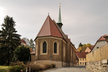 Fototapeta na wymiar Europa, Deutschland, Sachsen, Landkreis Bautzen, sächsische Oberlausitz, Löbau, Heilig-Geist-Kirche