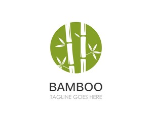 Bamboo logo vector icon illustration design 