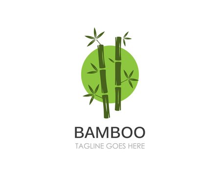 Bamboo logo vector icon illustration design 
