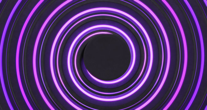 Abstract Purple Radial Background Spiral Shape. 3d Render