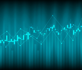 Stock market data.Abstract background with graph chart finance. Stock market and exchange. Business concept. Vector illustration
