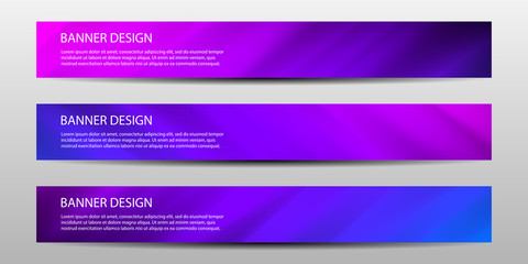 Vector banners in gradient colors with abstract fluid shapes. flyer and cover designs, brochure . Vector illustration